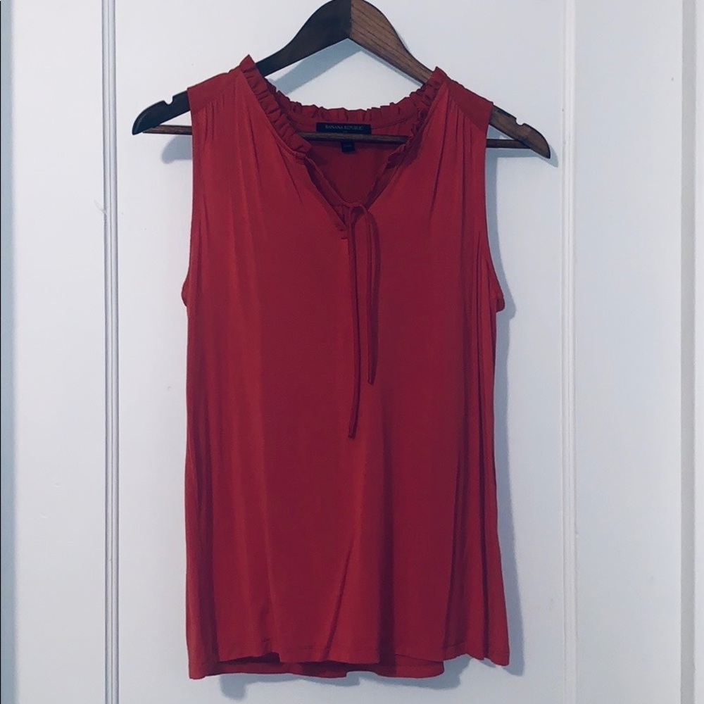 Dark Salmon Sleeveless Blouse